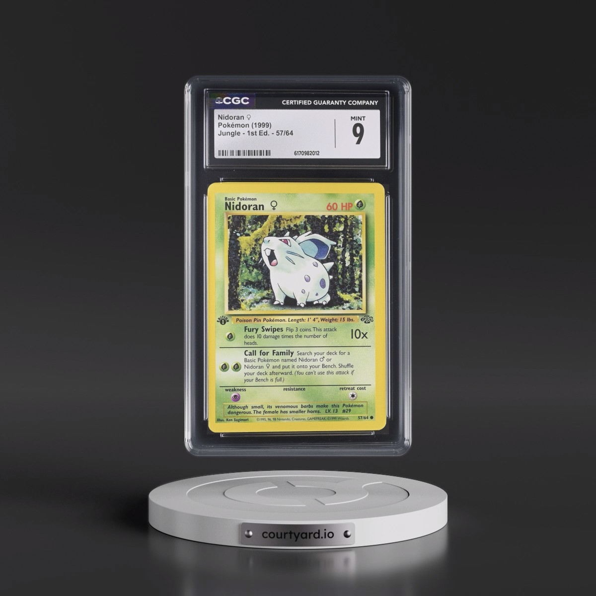 1999 Jungle #57/64 Nidoran â?? - 1st Edition 1st Edition (CGC 9 MINT)