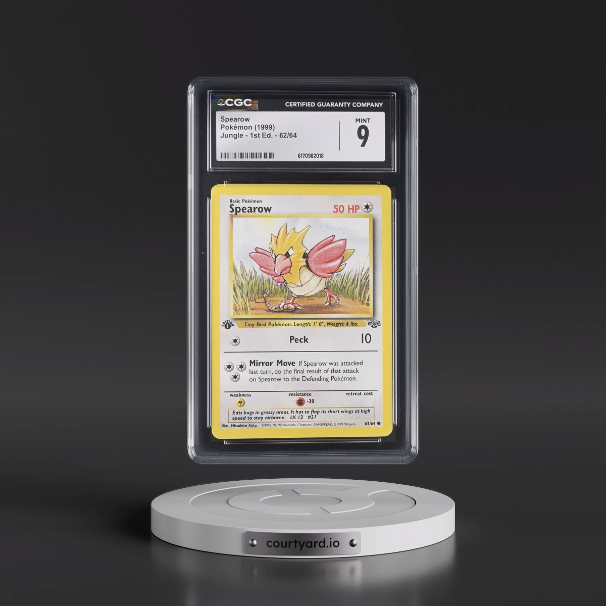 1999 Jungle #62/64 Spearow - 1st Edition 1st Edition (CGC 9 MINT)