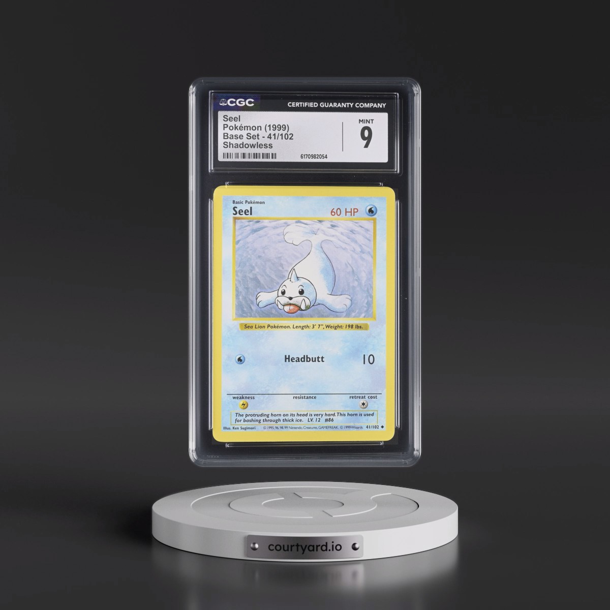 1999 Base Set #41/102 Seel - Shadowless Shadowless (CGC 9 MINT)