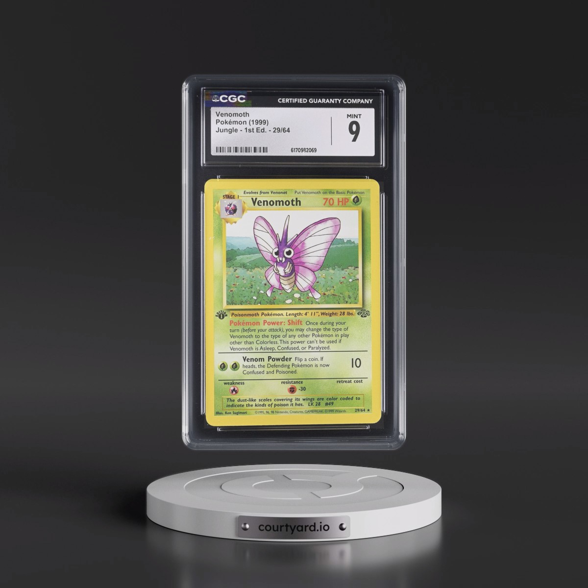1999 Jungle #29/64 Venomoth - 1st Edition 1st Edition (CGC 9 MINT)