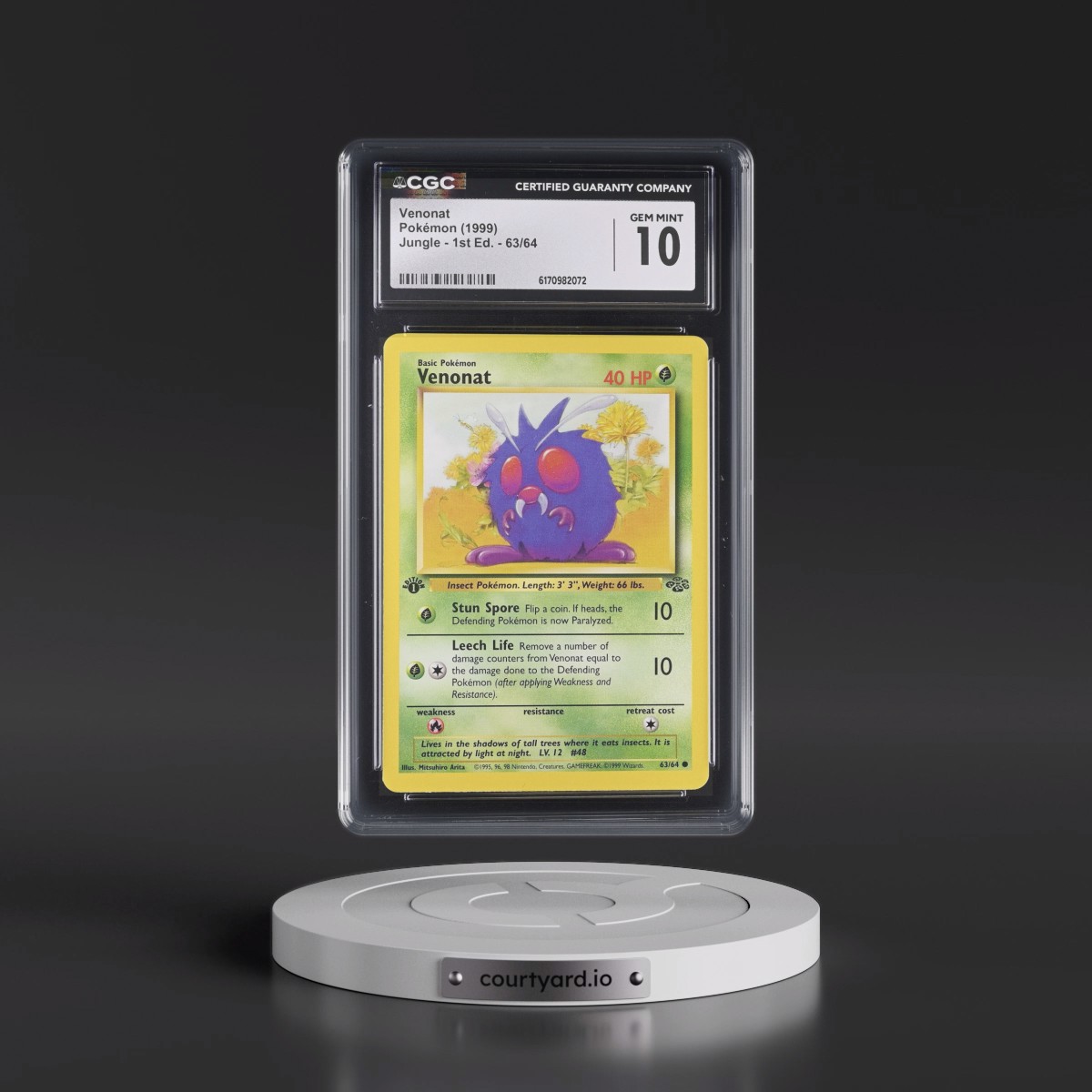1999 Jungle #63/64 Venonat - 1st Edition 1st Edition (CGC 10 GEM MINT)
