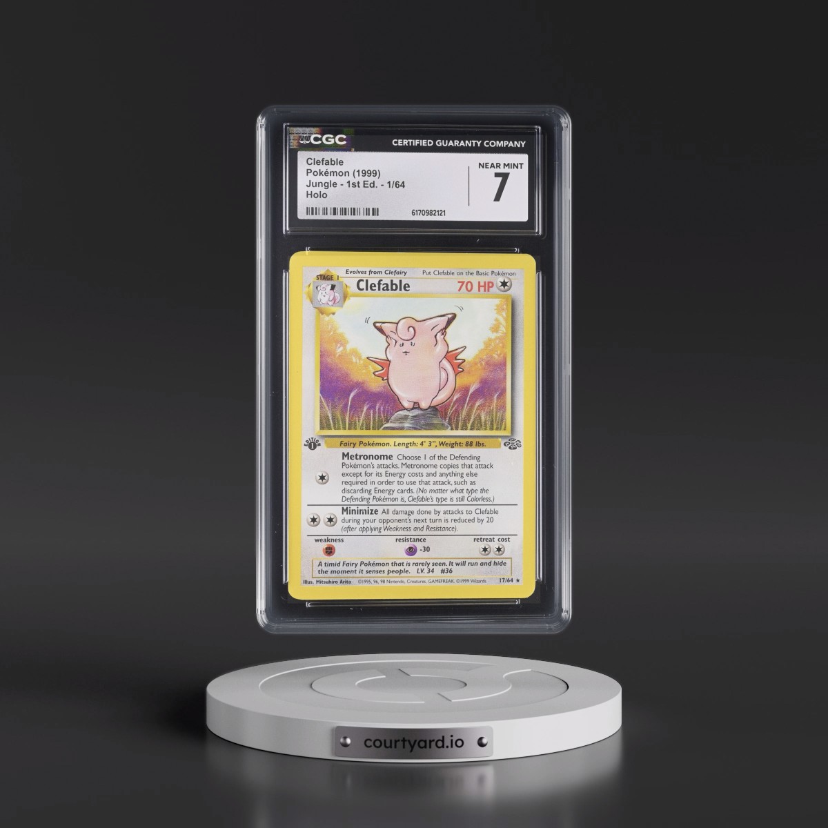 1999 Jungle #1/64 Clefable - 1st Edition Holo (CGC 7 NM)