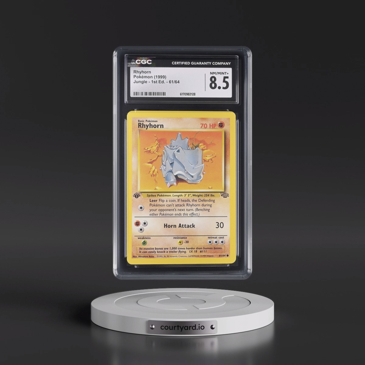1999 Jungle #61/64 Rhyhorn - 1st Edition 1st Edition (CGC 8.5 NM-MT+)
