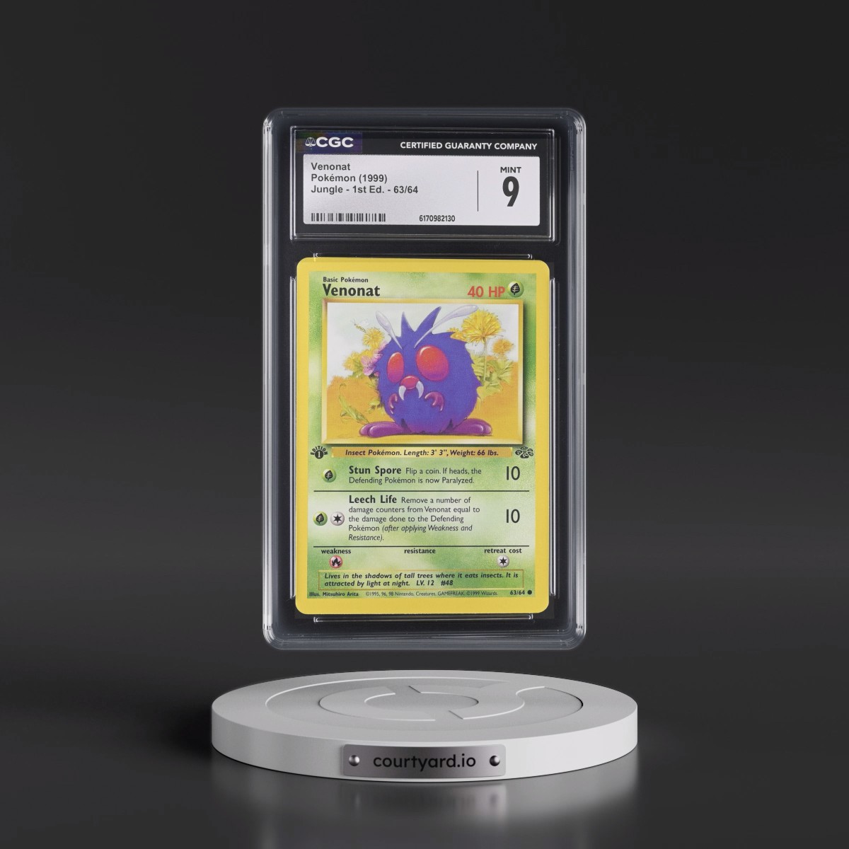 1999 Jungle #63/64 Venonat - 1st Edition 1st Edition (CGC 9 MINT)