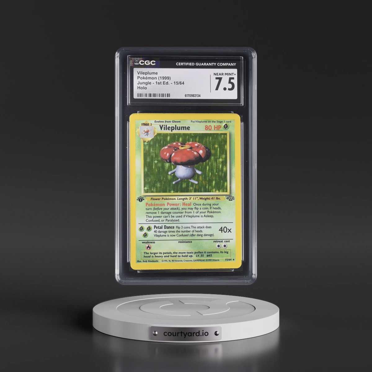 1999 Jungle #15/64 Vileplume - 1st Edition Holo (CGC 7.5 NM+)