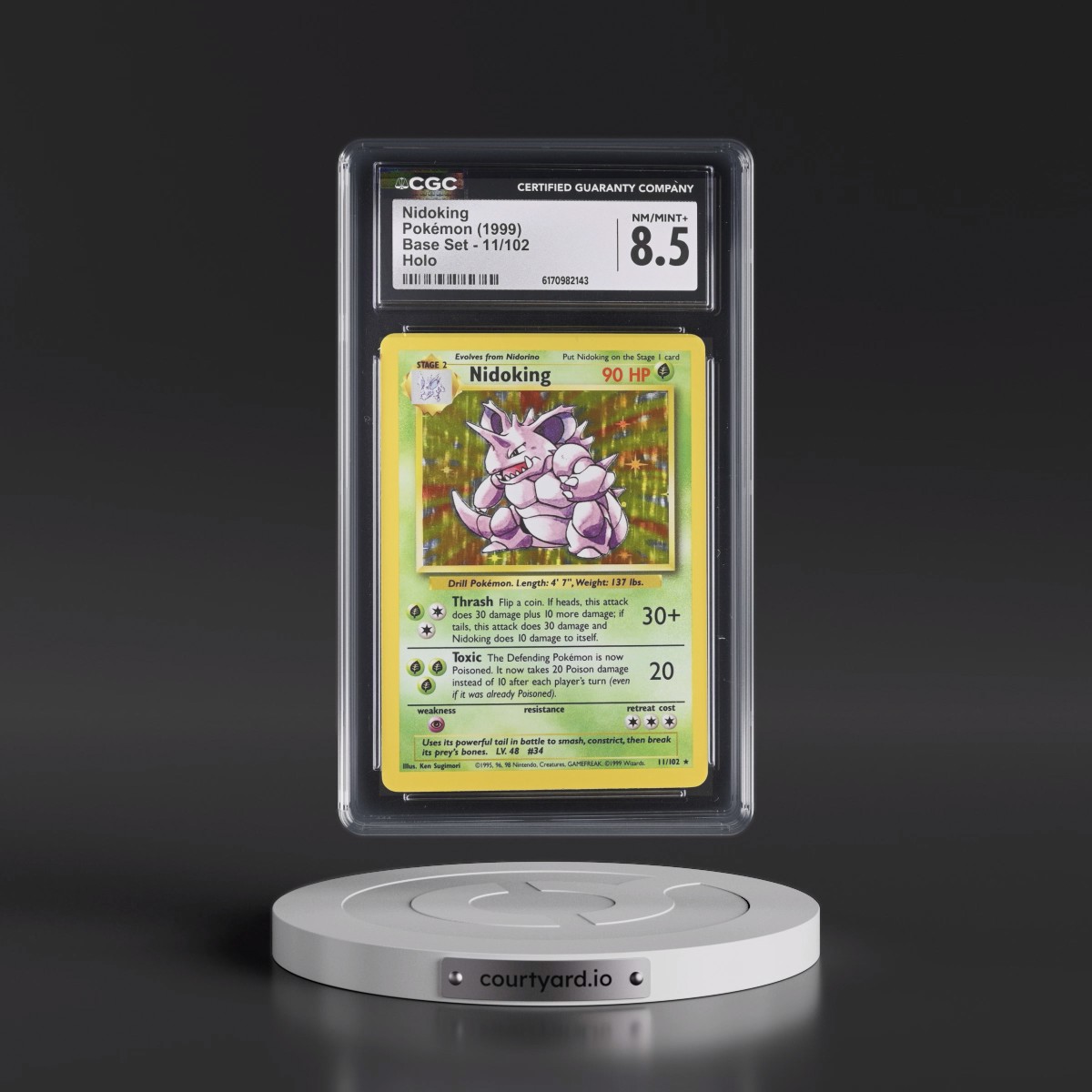 1999 Base Set #11/102 Nidoking - Holo (CGC 8.5 NM-MT+)