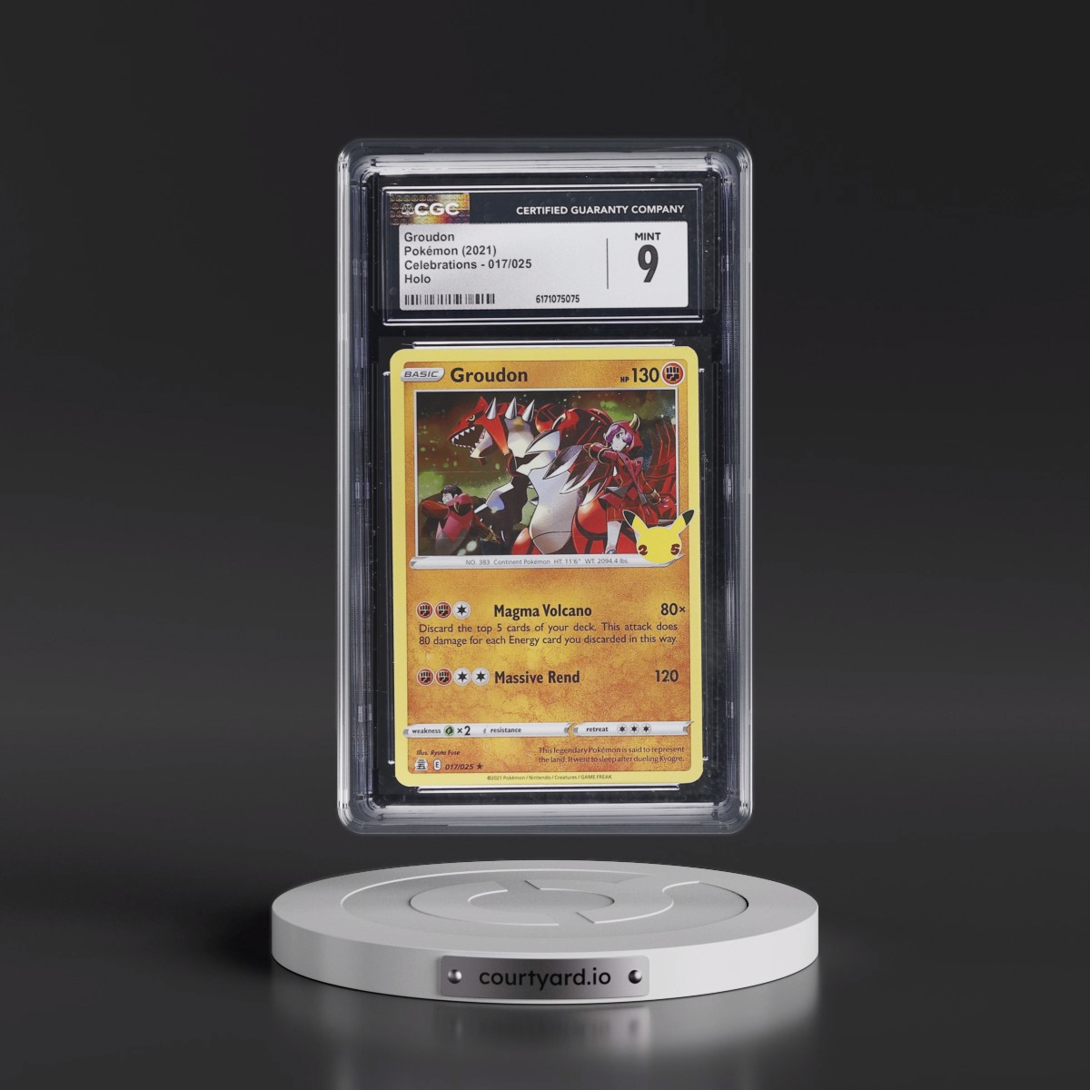 2021 Celebrations Groudon - Holo #017/025 CGC 9