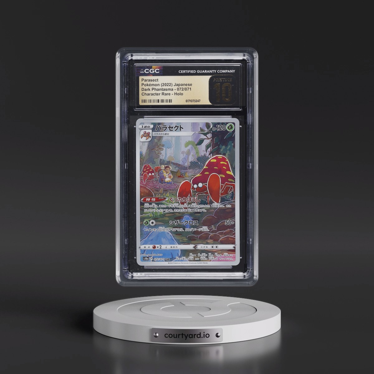 2021 Dark Phantasma Parasect - Character Rare Holo #072/071 CGC 10