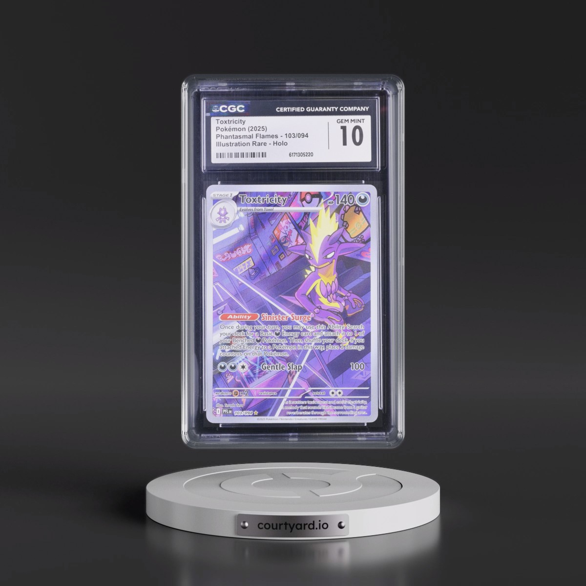 2025 Phantasmal Flames - PFL EN #103/094 Toxtricity - Illustration Rare Holo (CGC 10 GEM MINT)