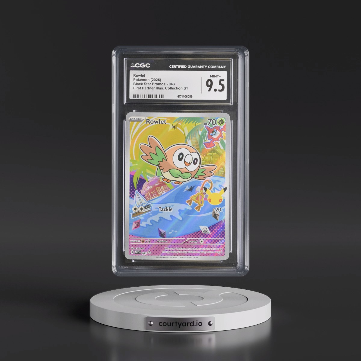 2025 Black Star Promos - Mega Evolution MEP EN #043 Rowlet - First Partner Illustration Collection Series 1 (Holo) (CGC 9.5 MINT+)