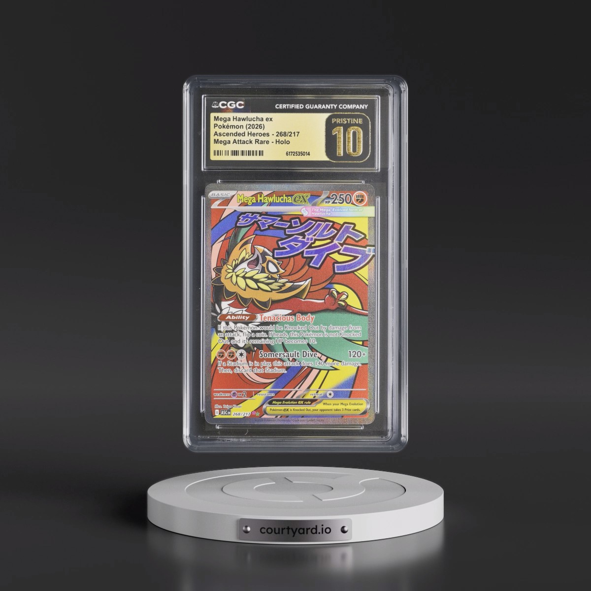2026 Ascended Heroes - ASC EN #268/217 Mega Hawlucha ex - Mega Attack Rare Holo (CGC 10 PRISTINE)