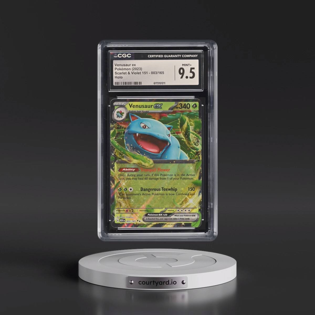 2023 Scarlet & Violet 151 - MEW EN Venusaur ex - Holo #003/165 CGC 9.5