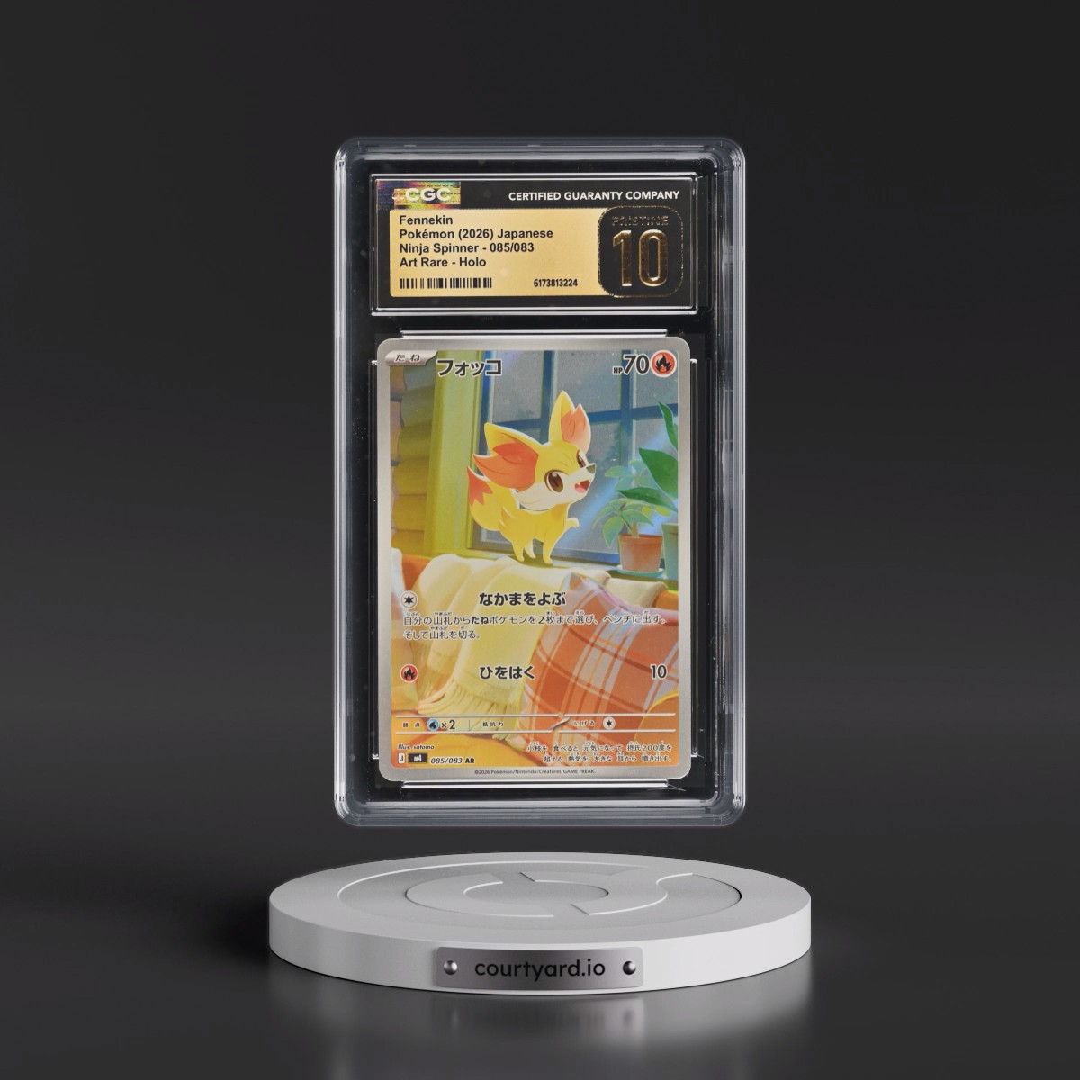 2026 Ninja Spinner - M4 #085/083 Fennekin - Art Rare Holo (CGC 10 PRISTINE)