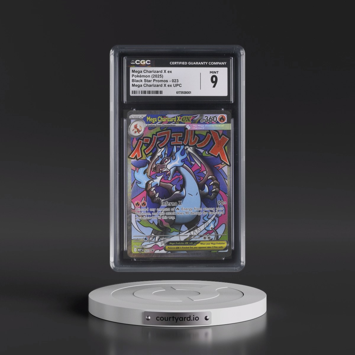 2025 Black Star Promos - Mega Evolution MEP EN #023 Mega Charizard X ex - Mega Charizard X ex Ultra Premium Collection (Holo) (CGC 9 MINT)