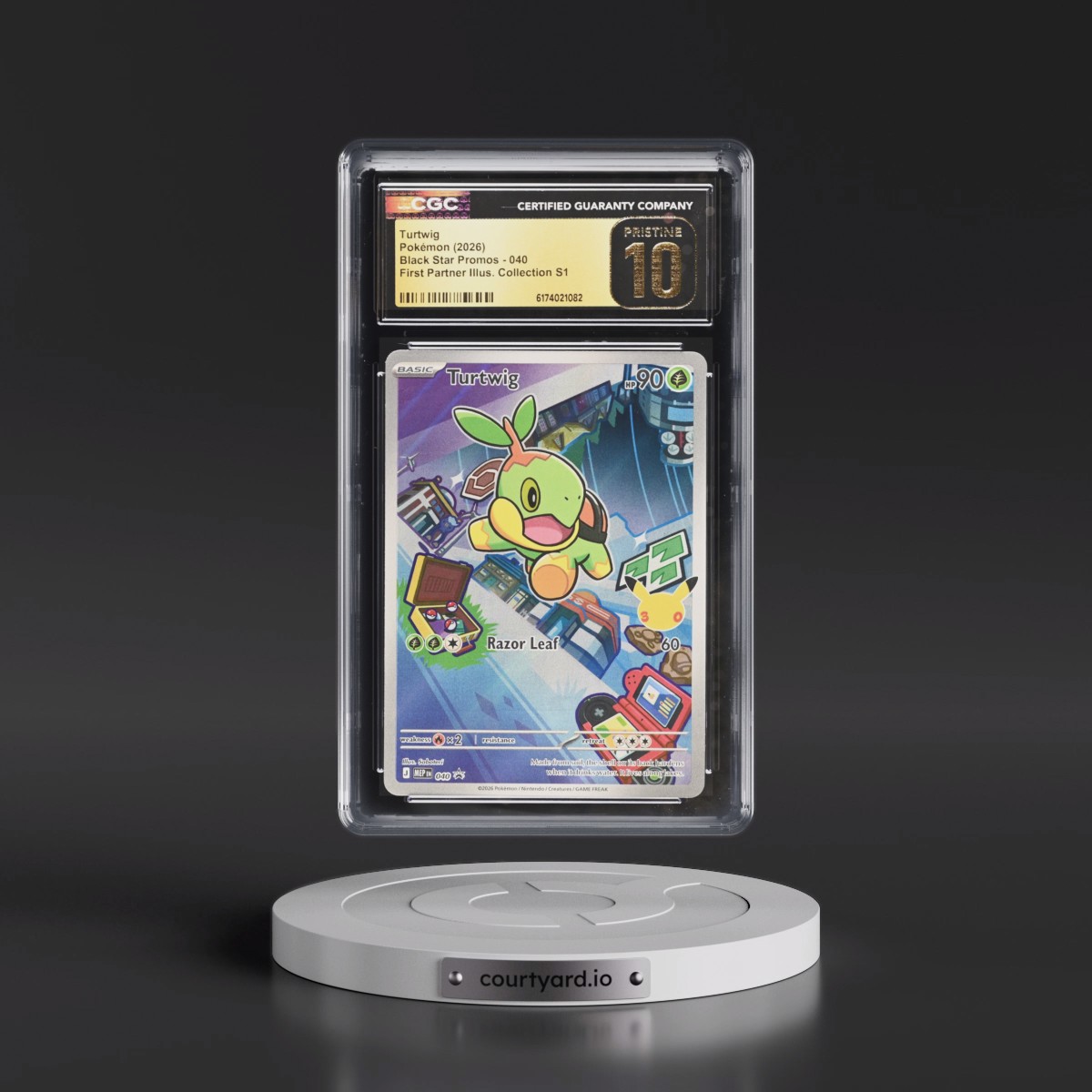 2025 Black Star Promos - Mega Evolution MEP EN #040 Turtwig - First Partner Illustration Collection Series 1 (Holo) (CGC 10 PRISTINE)