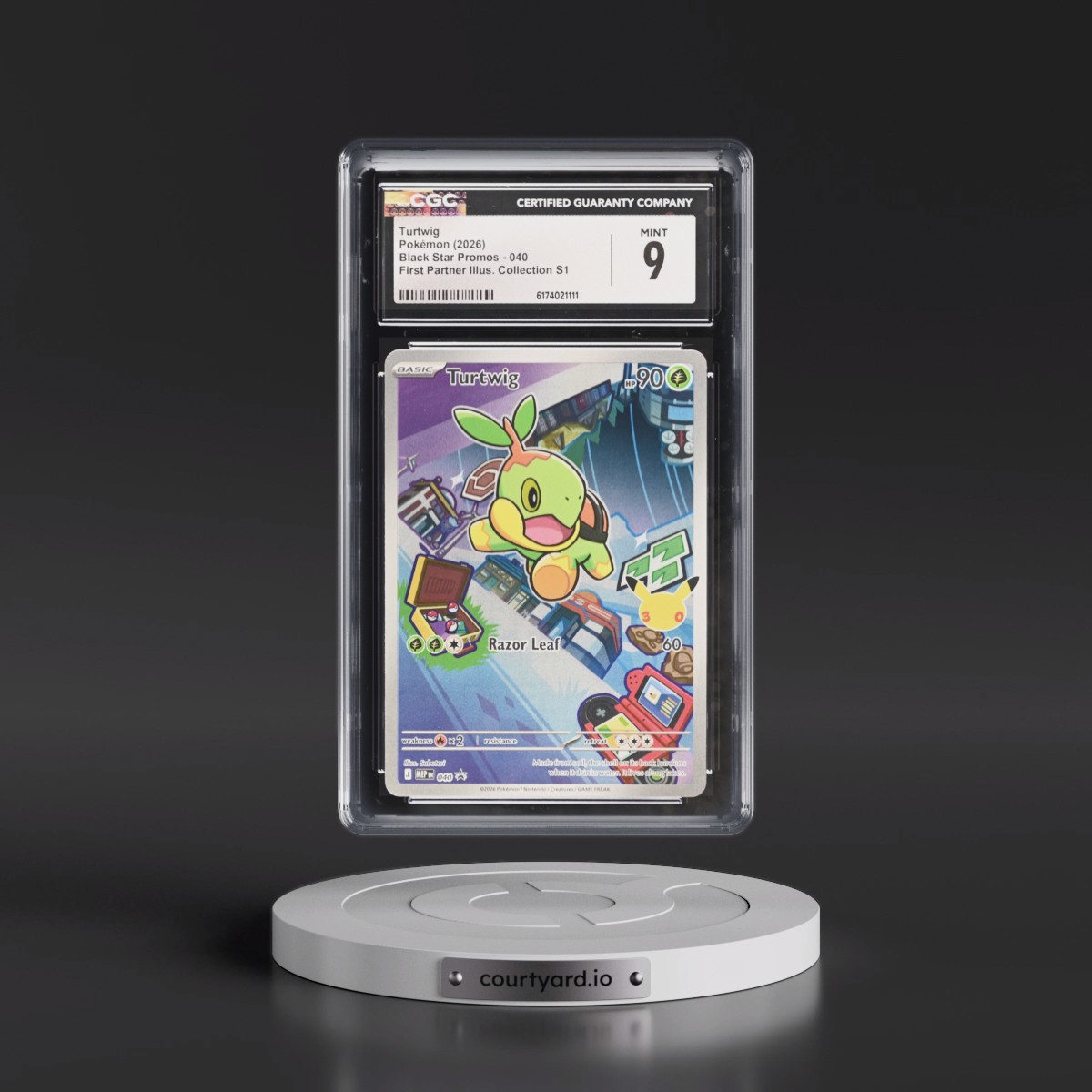 2025 Black Star Promos - Mega Evolution MEP EN #040 Turtwig - First Partner Illustration Collection Series 1 (Holo) (CGC 9 MINT)