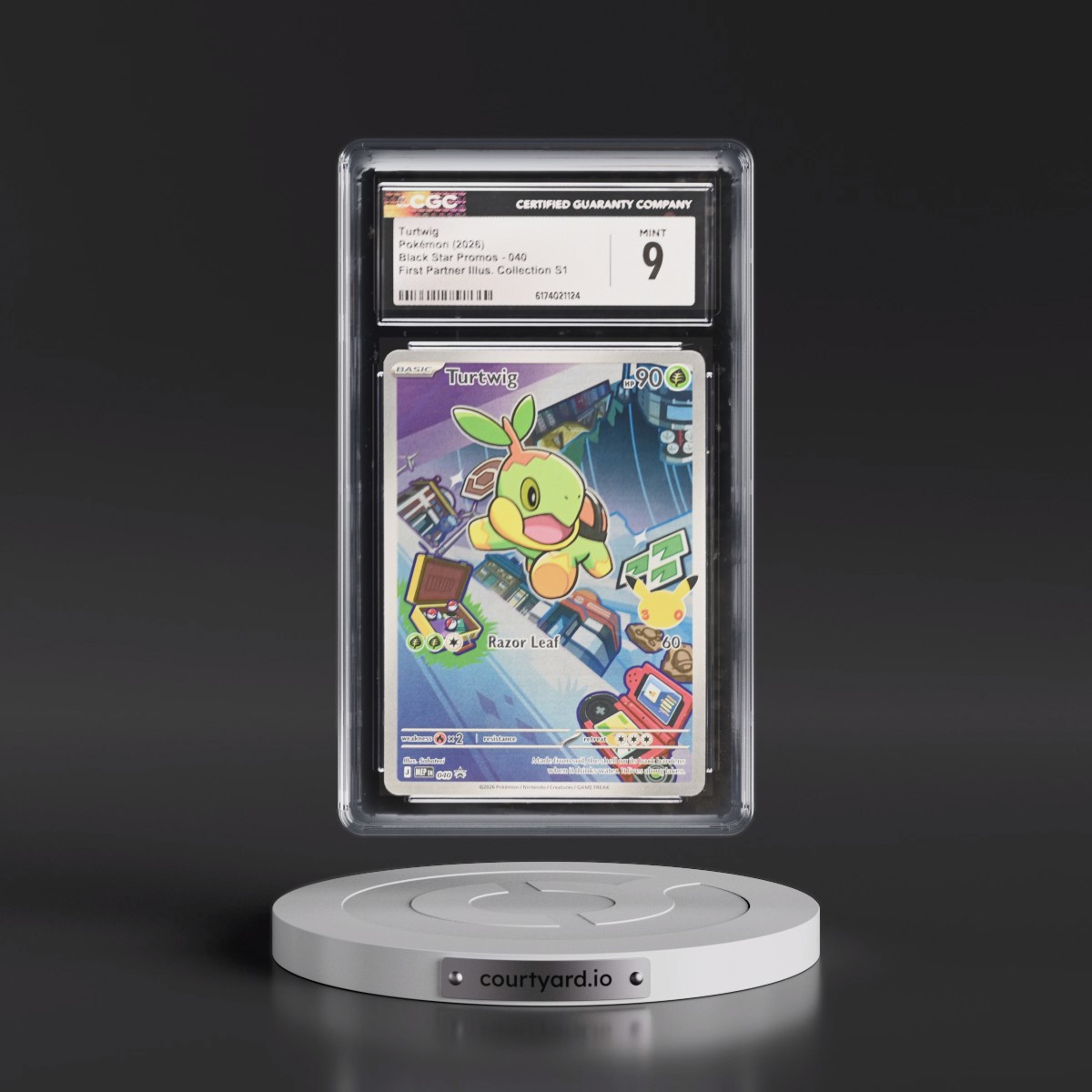 2025 Black Star Promos - Mega Evolution MEP EN #040 Turtwig - First Partner Illustration Collection Series 1 (Holo) (CGC 9 MINT)