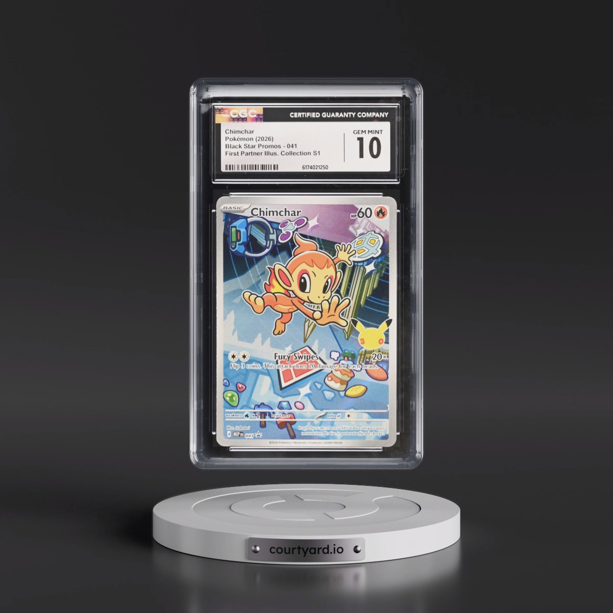 2025 Black Star Promos - Mega Evolution MEP EN #041 Chimchar - First Partner Illustration Collection Series 1 (Holo) (CGC 10 GEM MINT)
