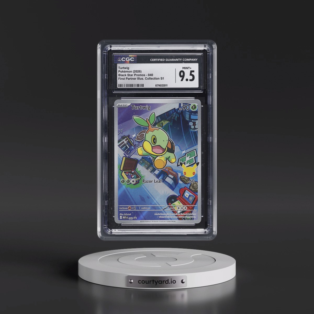 2025 Black Star Promos - Mega Evolution MEP EN #040 Turtwig - First Partner Illustration Collection Series 1 (Holo) (CGC 9.5 MINT+)
