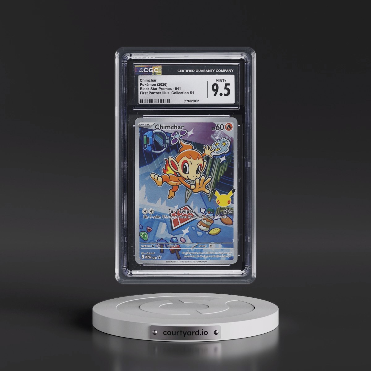 2025 Black Star Promos - Mega Evolution MEP EN #041 Chimchar - First Partner Illustration Collection Series 1 (Holo) (CGC 9.5 MINT+)