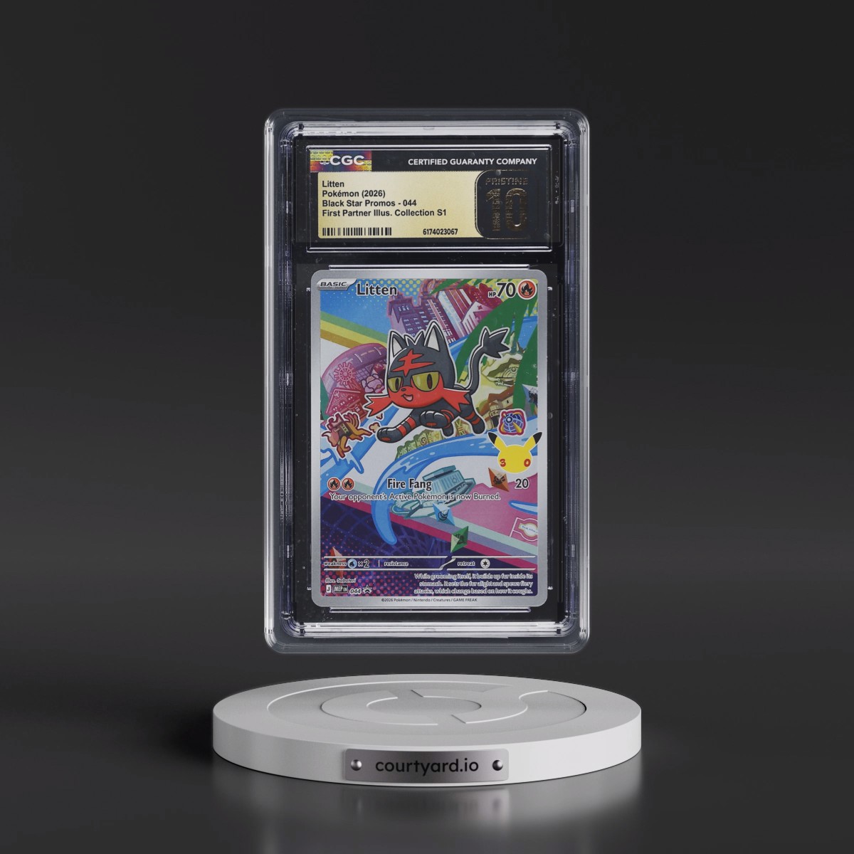 2025 Black Star Promos - Mega Evolution MEP EN Litten - First Partner Illustration Collection Series 1 (Holo) #044 CGC 10