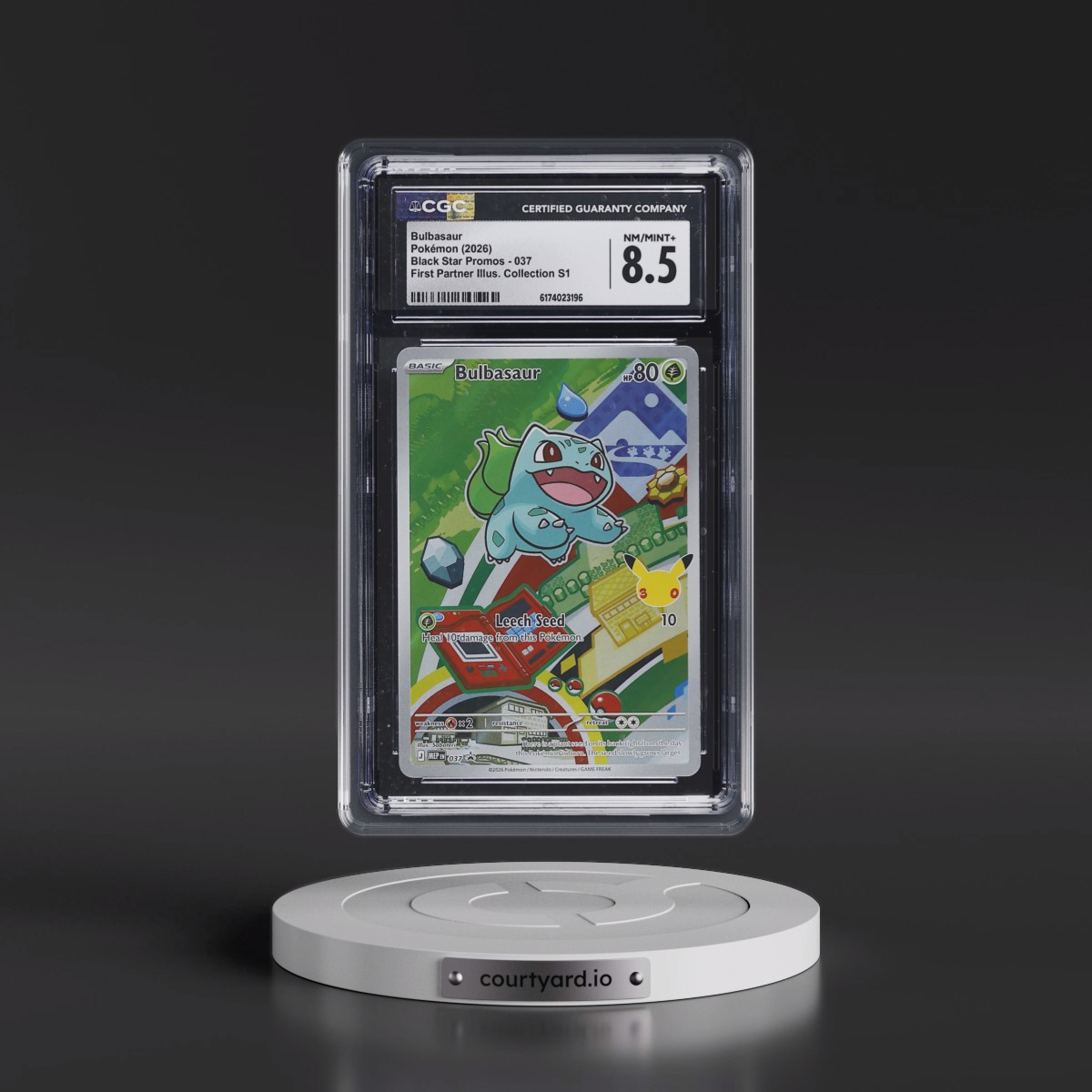 2025 Black Star Promos - Mega Evolution MEP EN #037 Bulbasaur - First Partner Illustration Collection Series 1 (Holo) (CGC 8.5 NM-MT+)