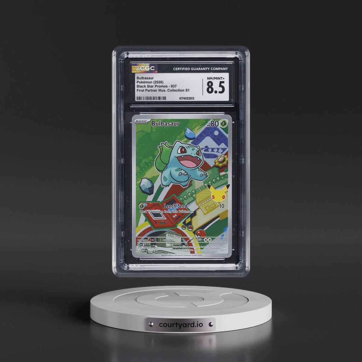 2025 Black Star Promos - Mega Evolution MEP EN #037 Bulbasaur - First Partner Illustration Collection Series 1 (Holo) (CGC 8.5 NM-MT+)