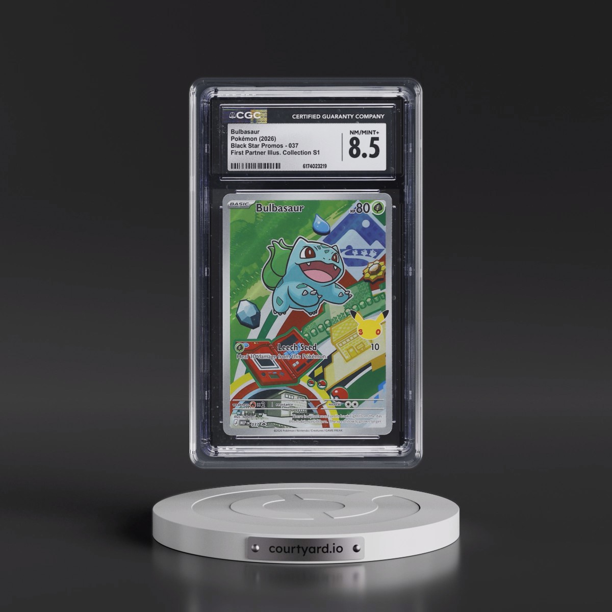 2025 Black Star Promos - Mega Evolution MEP EN #037 Bulbasaur - First Partner Illustration Collection Series 1 (Holo) (CGC 8.5 NM-MT+)