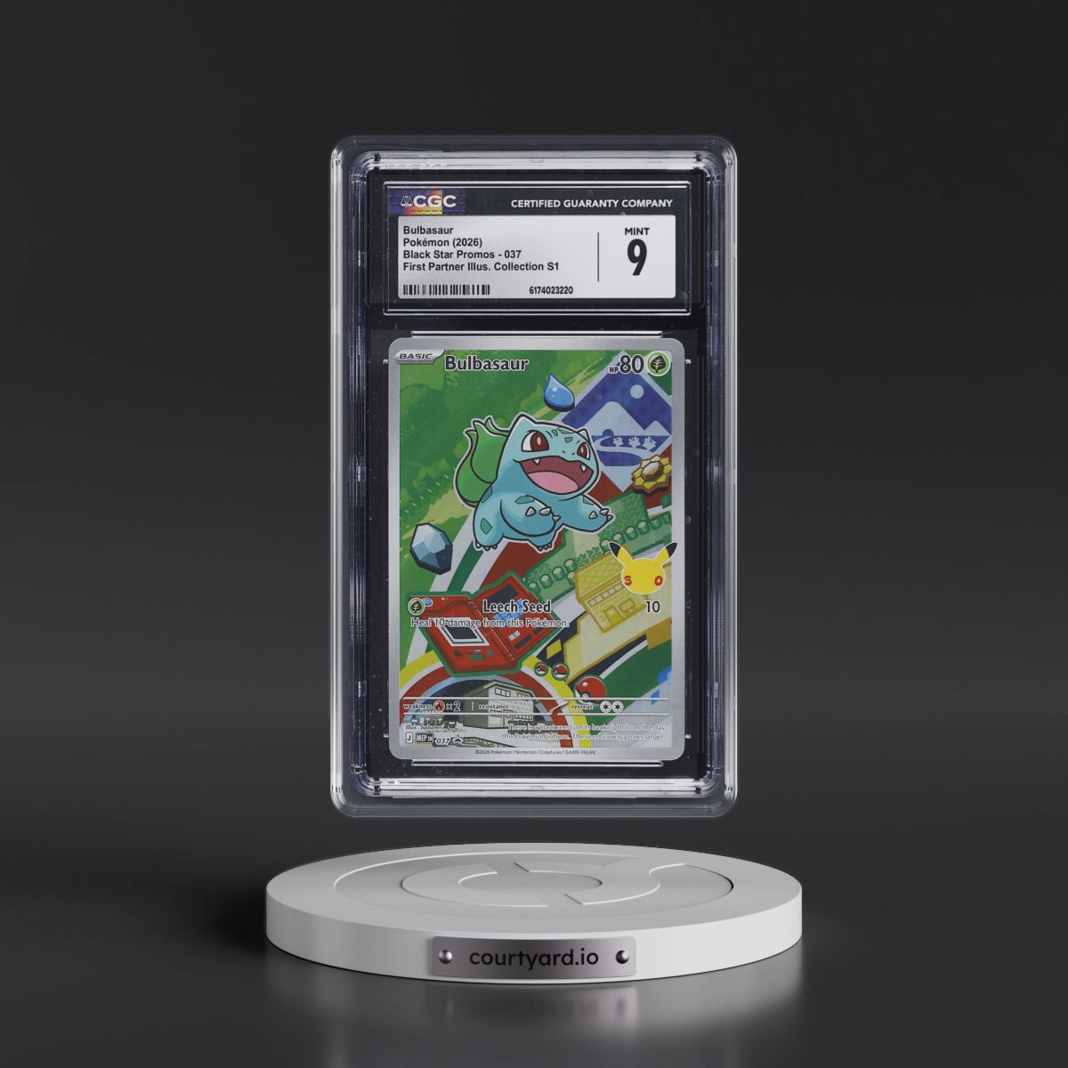 2025 Black Star Promos - Mega Evolution MEP EN #037 Bulbasaur - First Partner Illustration Collection Series 1 (Holo) (CGC 9 MINT)