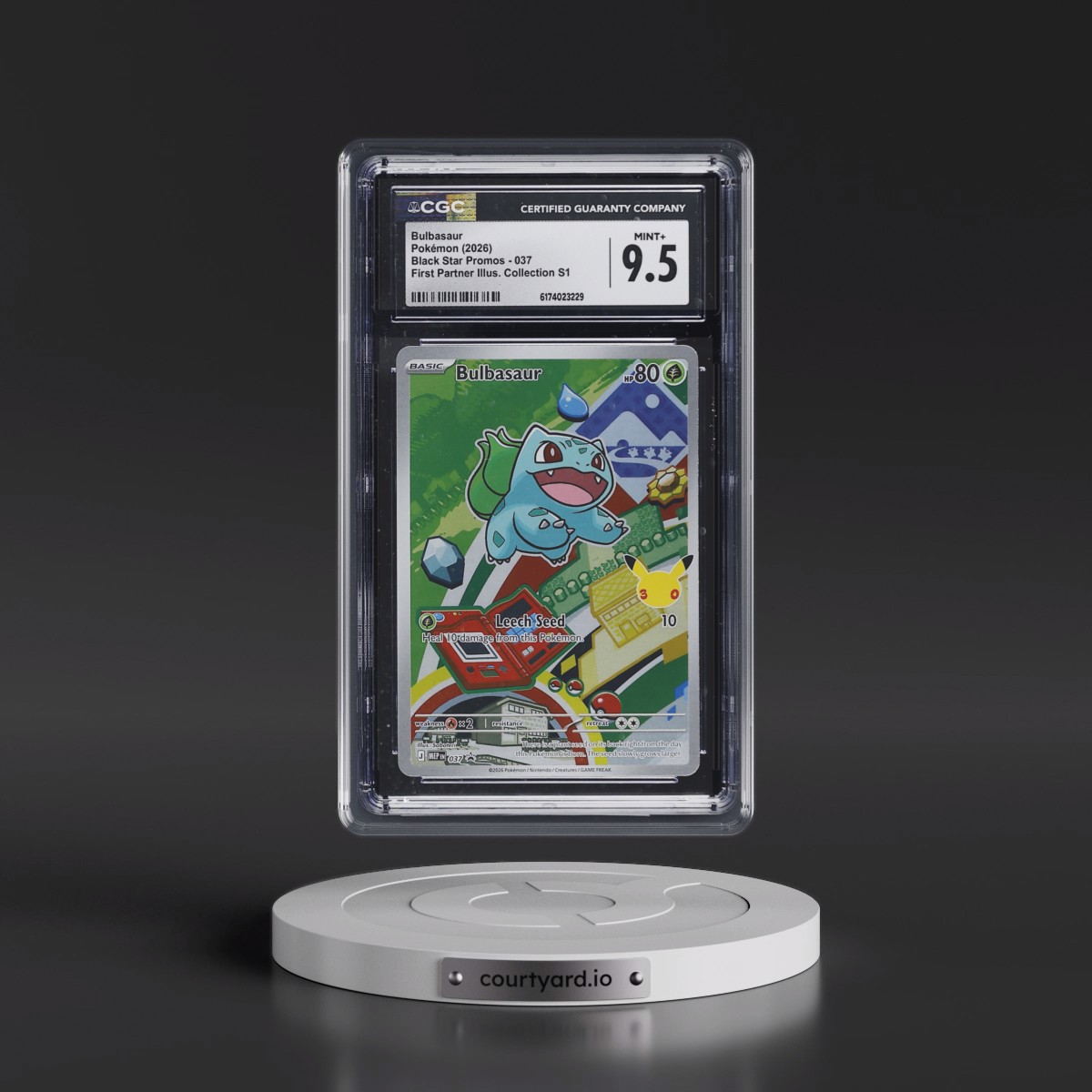 2025 Black Star Promos - Mega Evolution MEP EN #037 Bulbasaur - First Partner Illustration Collection Series 1 (Holo) (CGC 9.5 MINT+)