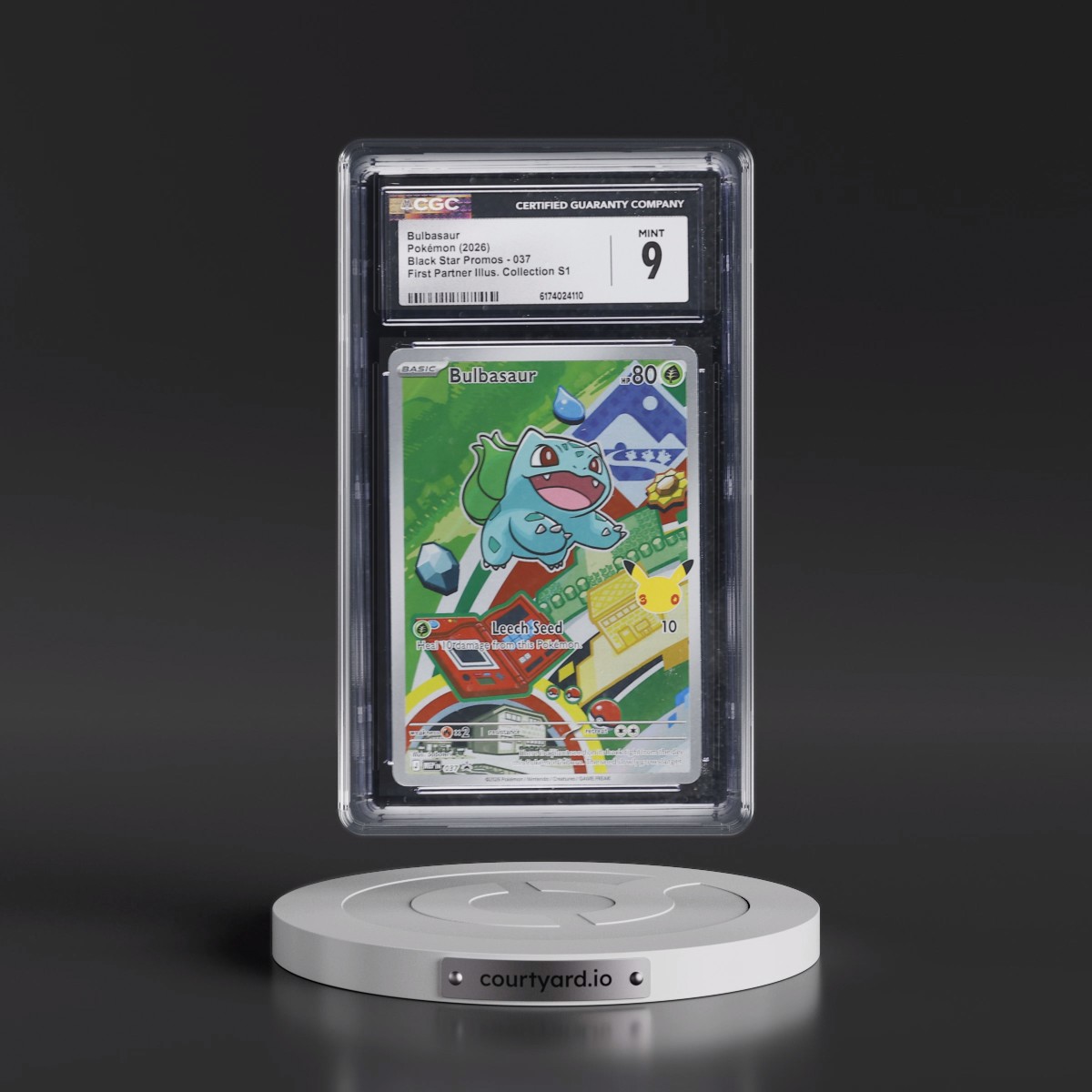 2025 Black Star Promos - Mega Evolution MEP EN #037 Bulbasaur - First Partner Illustration Collection Series 1 (Holo) (CGC 9 MINT)