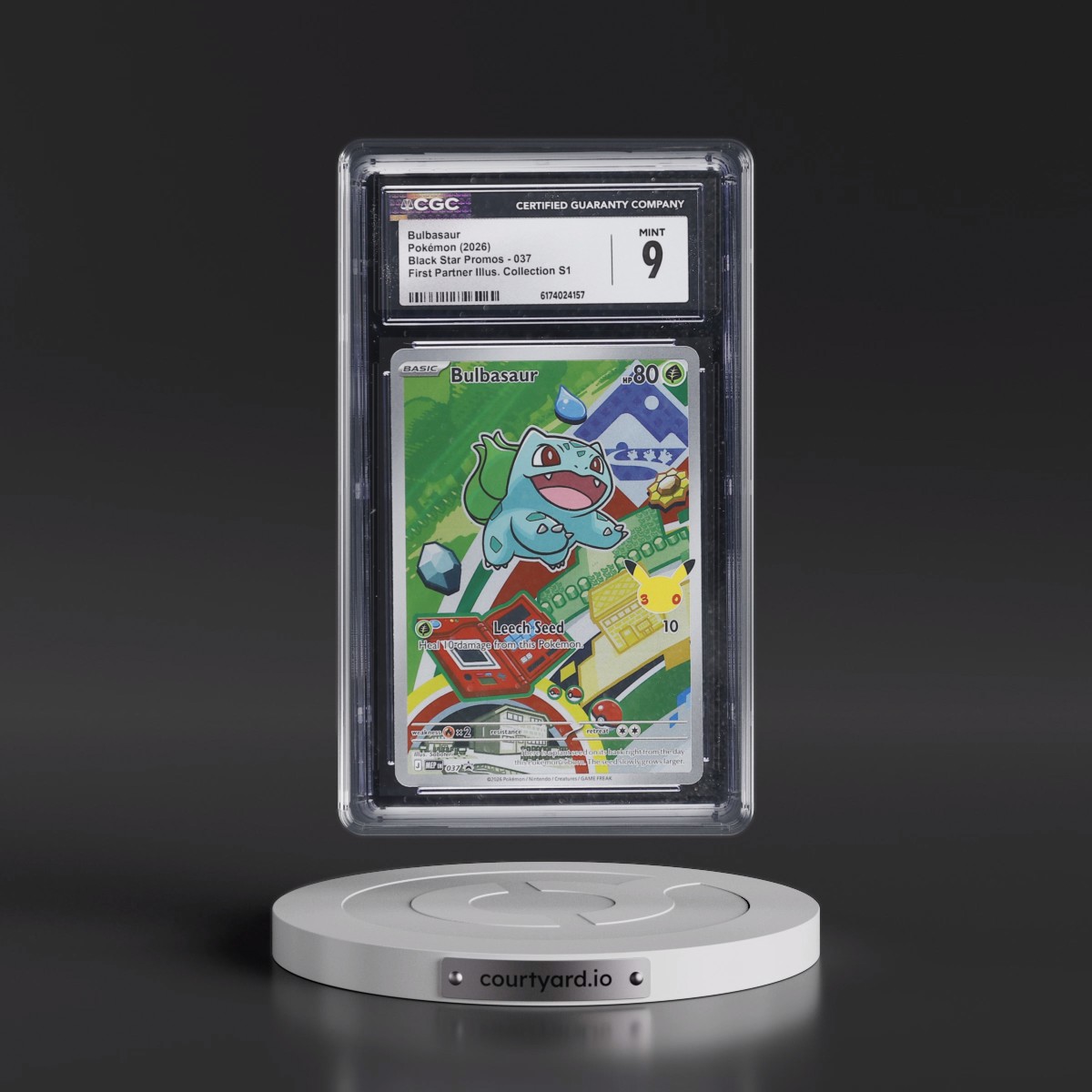 2025 Black Star Promos - Mega Evolution MEP EN #037 Bulbasaur - First Partner Illustration Collection Series 1 (Holo) (CGC 9 MINT)