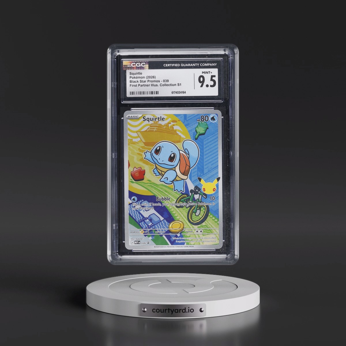 2025 Black Star Promos - Mega Evolution MEP EN #039 Squirtle - First Partner Illustration Collection Series 1 (Holo) (CGC 9.5 MINT+)