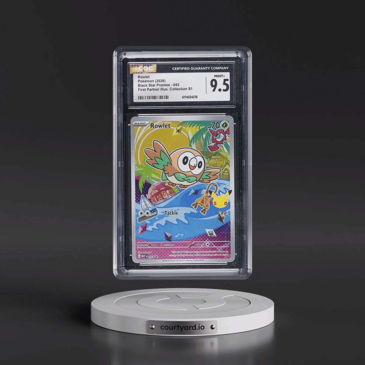2025 Black Star Promos - Mega Evolution MEP EN #043 Rowlet - First Partner Illustration Collection Series 1 (Holo) (CGC 9.5 MINT+)