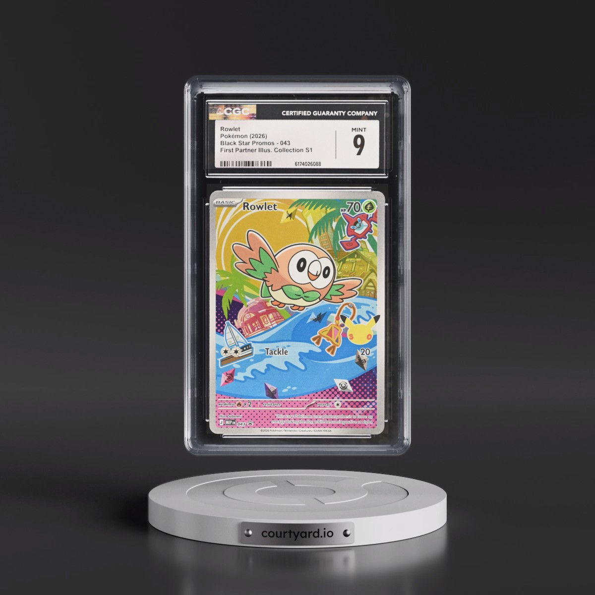 2025 Black Star Promos - Mega Evolution MEP EN #043 Rowlet - First Partner Illustration Collection Series 1 (Holo) (CGC 9 MINT)