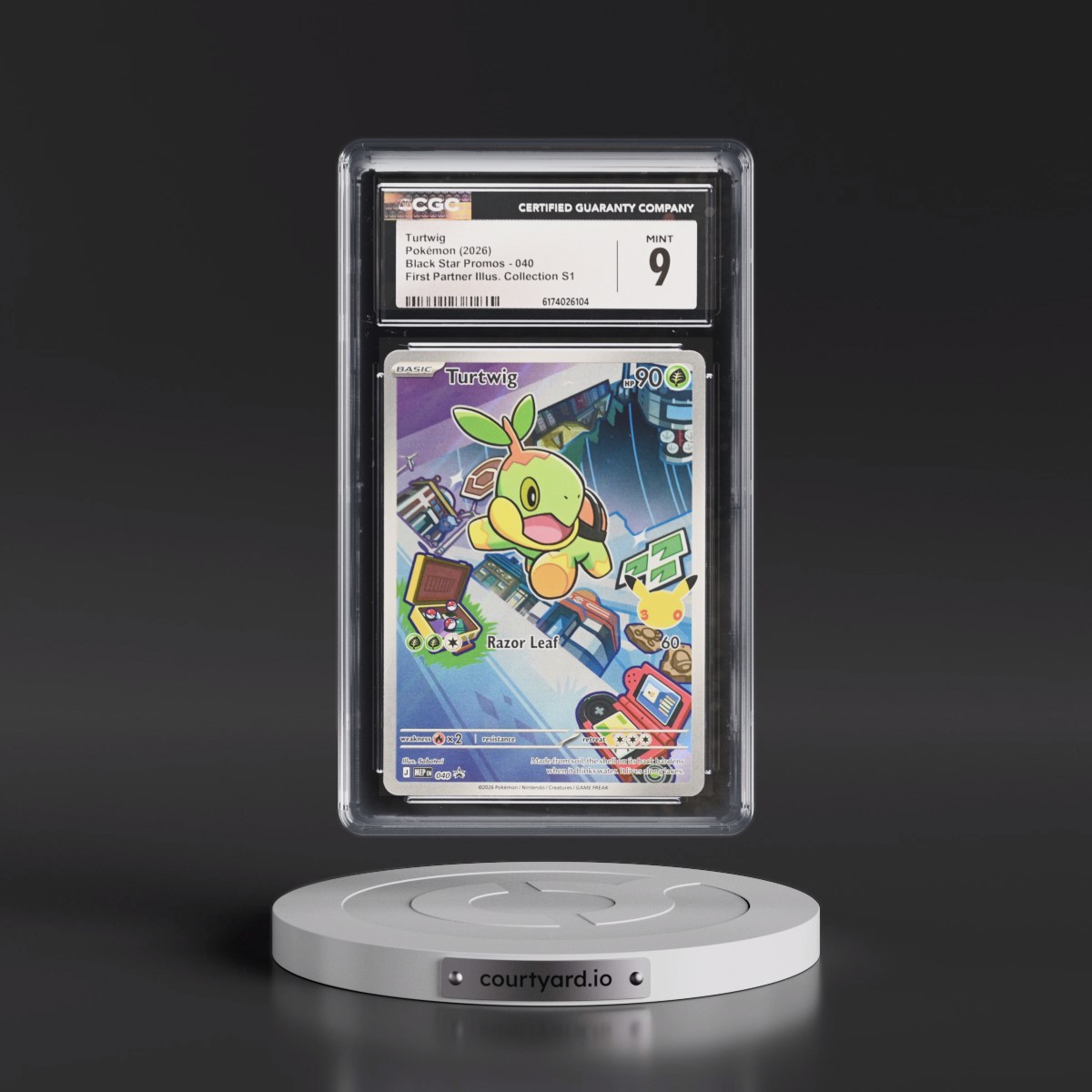 2025 Black Star Promos - Mega Evolution MEP EN #040 Turtwig - First Partner Illustration Collection Series 1 (Holo) (CGC 9 MINT)