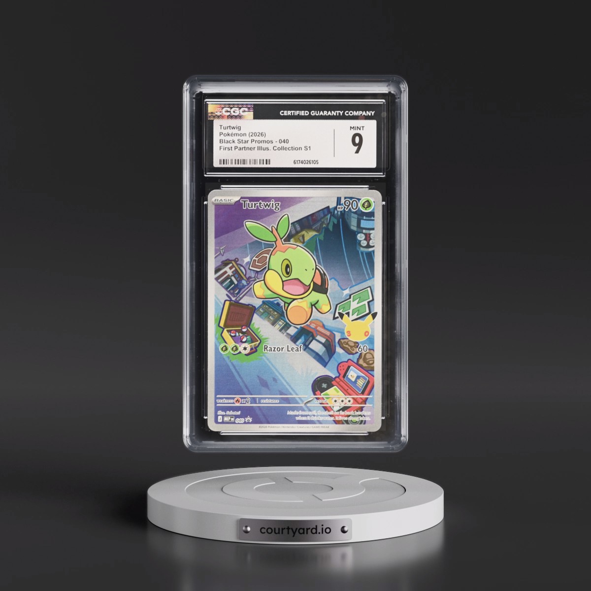2025 Black Star Promos - Mega Evolution MEP EN #040 Turtwig - First Partner Illustration Collection Series 1 (Holo) (CGC 9 MINT)