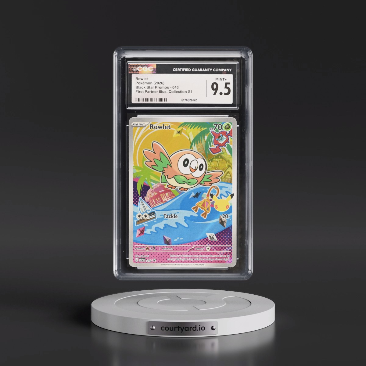 2025 Black Star Promos - Mega Evolution MEP EN #043 Rowlet - First Partner Illustration Collection Series 1 (Holo) (CGC 9.5 MINT+)