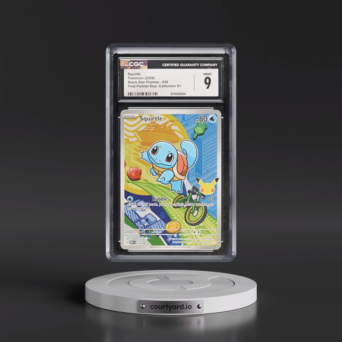 2025 Black Star Promos - Mega Evolution MEP EN #039 Squirtle - First Partner Illustration Collection Series 1 (Holo) (CGC 9 MINT)