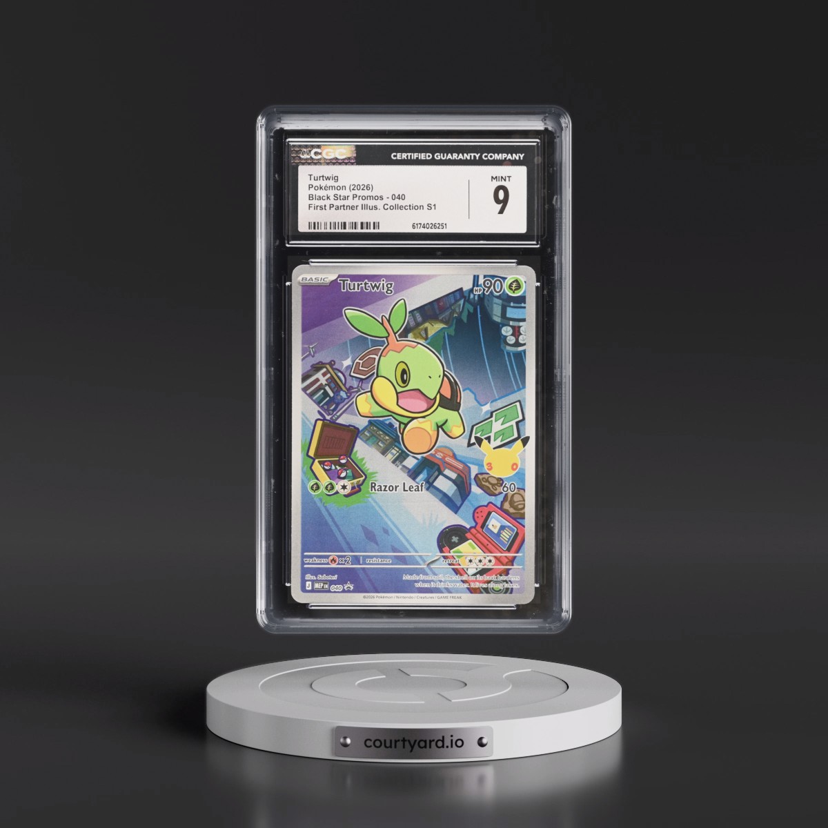 2025 Black Star Promos - Mega Evolution MEP EN #040 Turtwig - First Partner Illustration Collection Series 1 (Holo) (CGC 9 MINT)