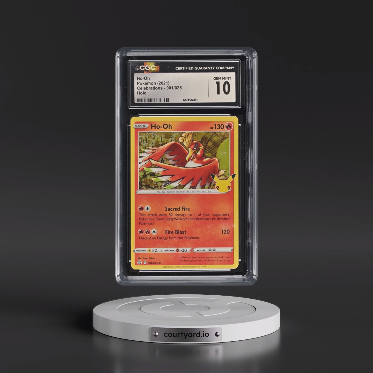 2021 Celebrations #001/025 Ho-Oh - Holo (CGC 10 GEM MINT)