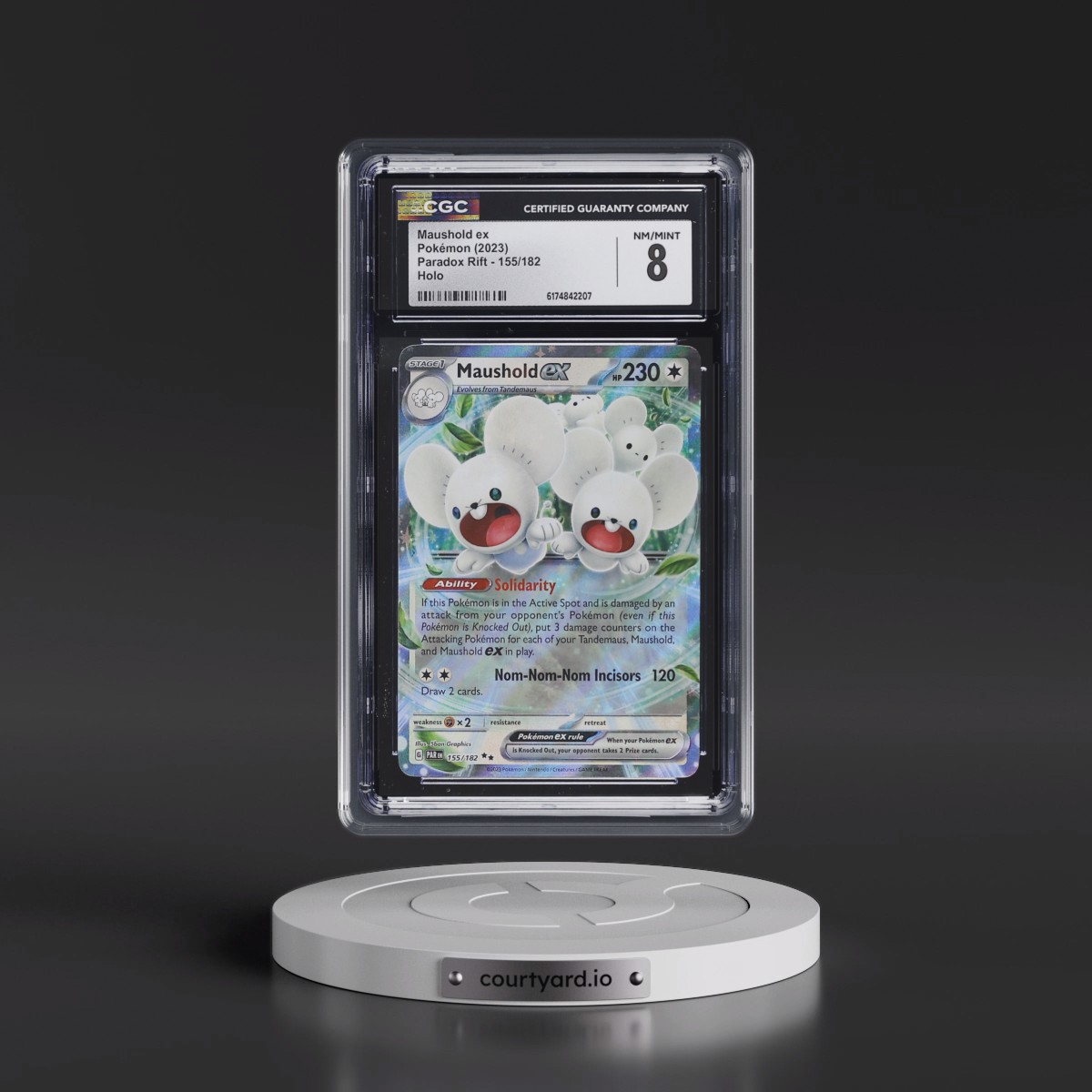 2023 Paradox Rift - PAR EN #155/182 Maushold ex - Holo (CGC 8 NM-MT)