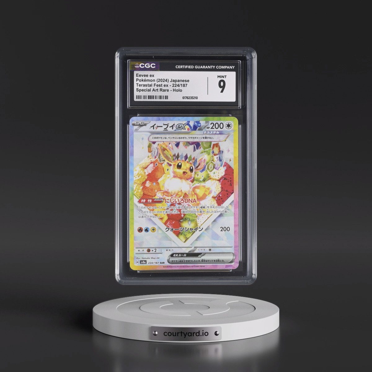 2024 High Class Pack: Terastal Fest ex - sv8a #224/187 Eevee ex - Special Art Rare Holo (CGC 9 MINT)
