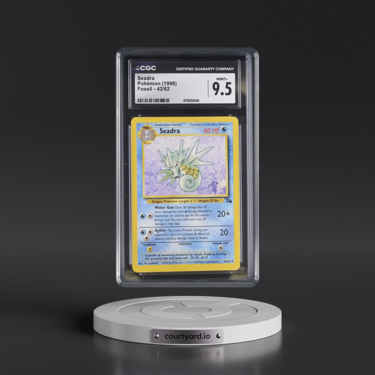 1999 Fossil #42/62 Seadra (CGC 9.5 MINT+)