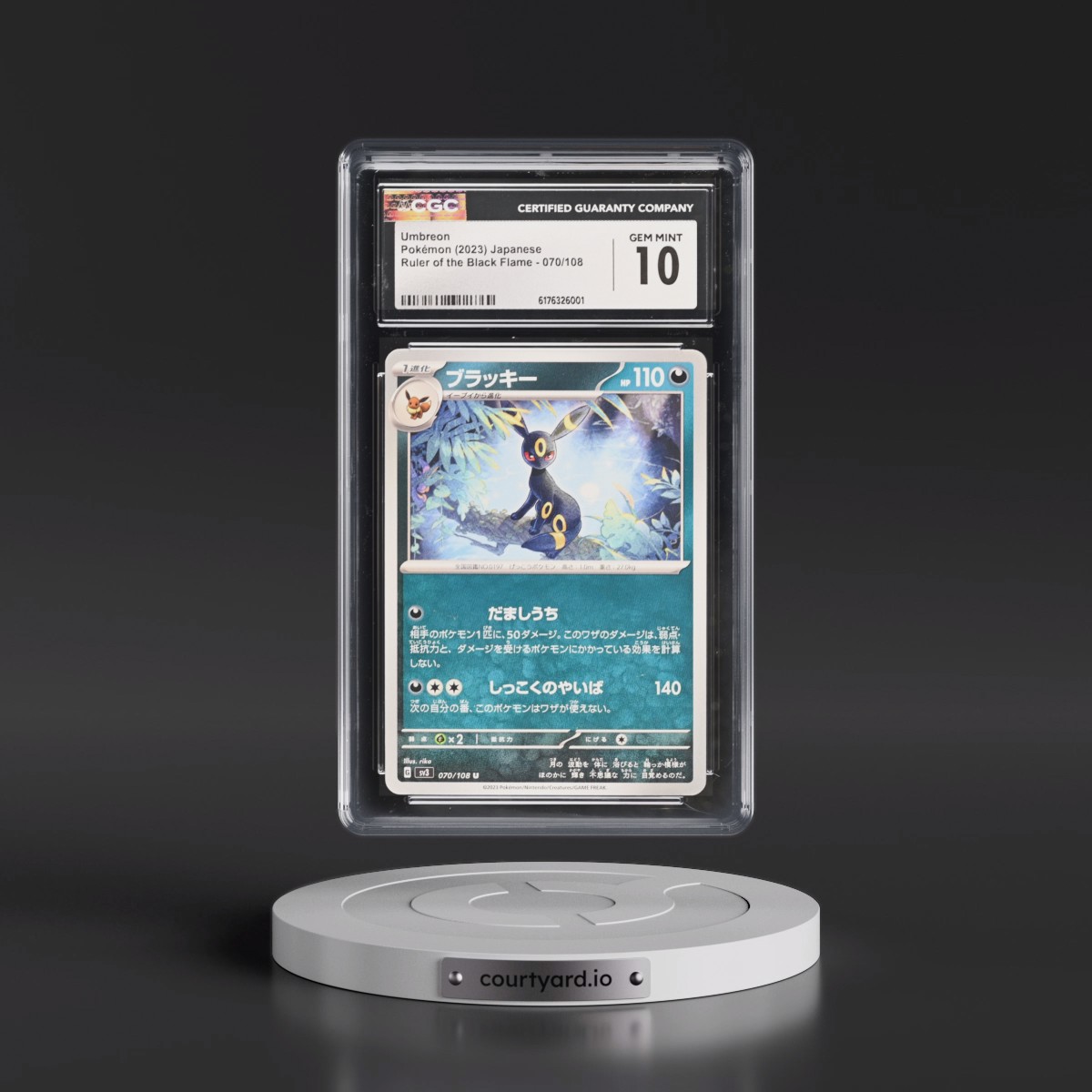 2023 Ruler of the Black Flame Umbreon #070/108 CGC 10