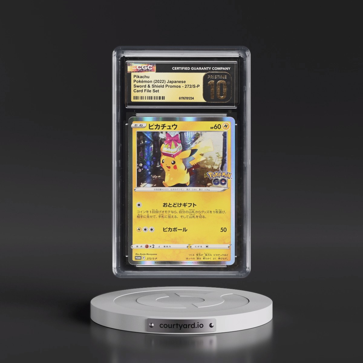 2019 Sword & Shield Promos #272/S-P Pikachu - Card File Set (Holo) (CGC 10 PRISTINE)