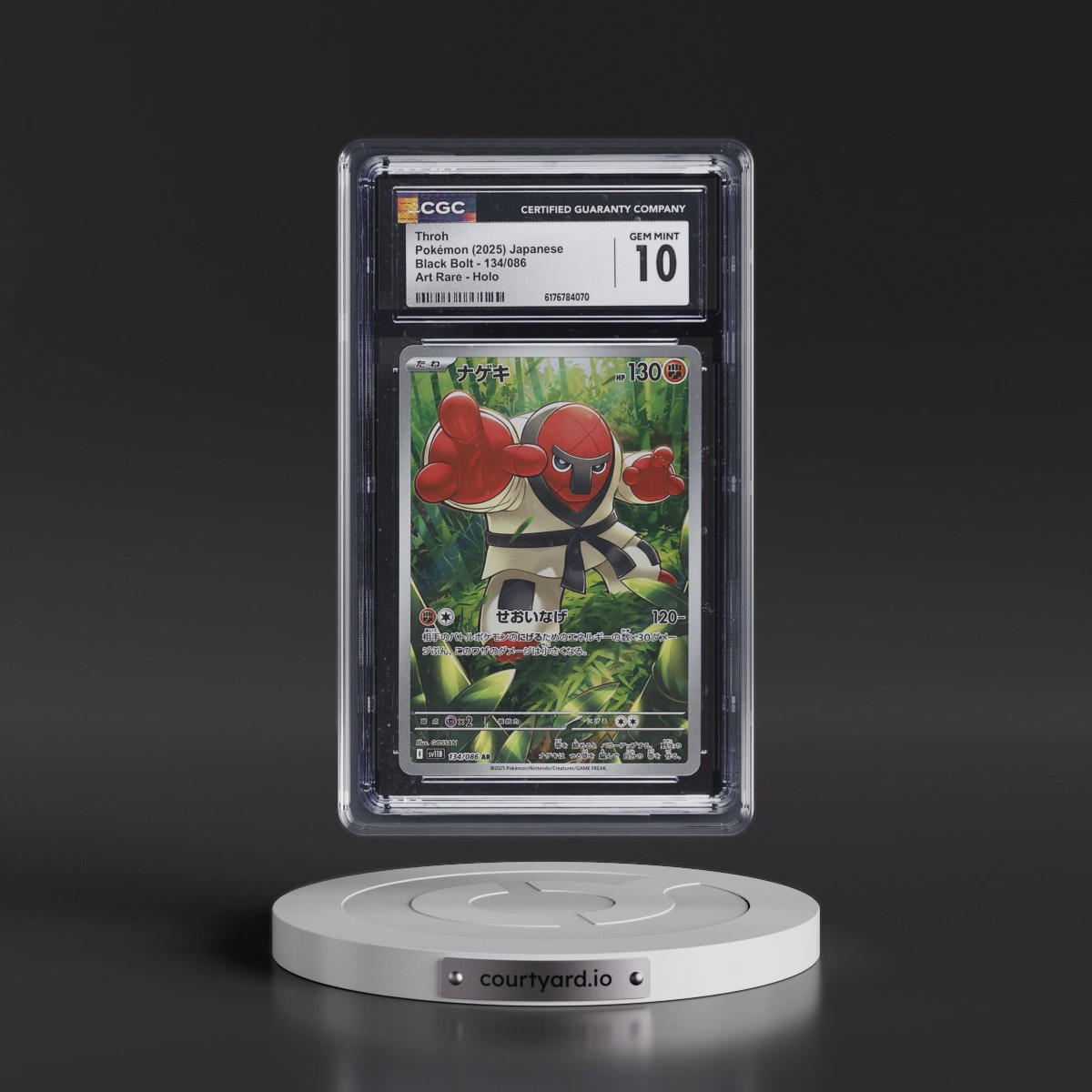 2025 Black Bolt - sv11B #134/086 Throh - Art Rare Holo (CGC 10 GEM MINT)