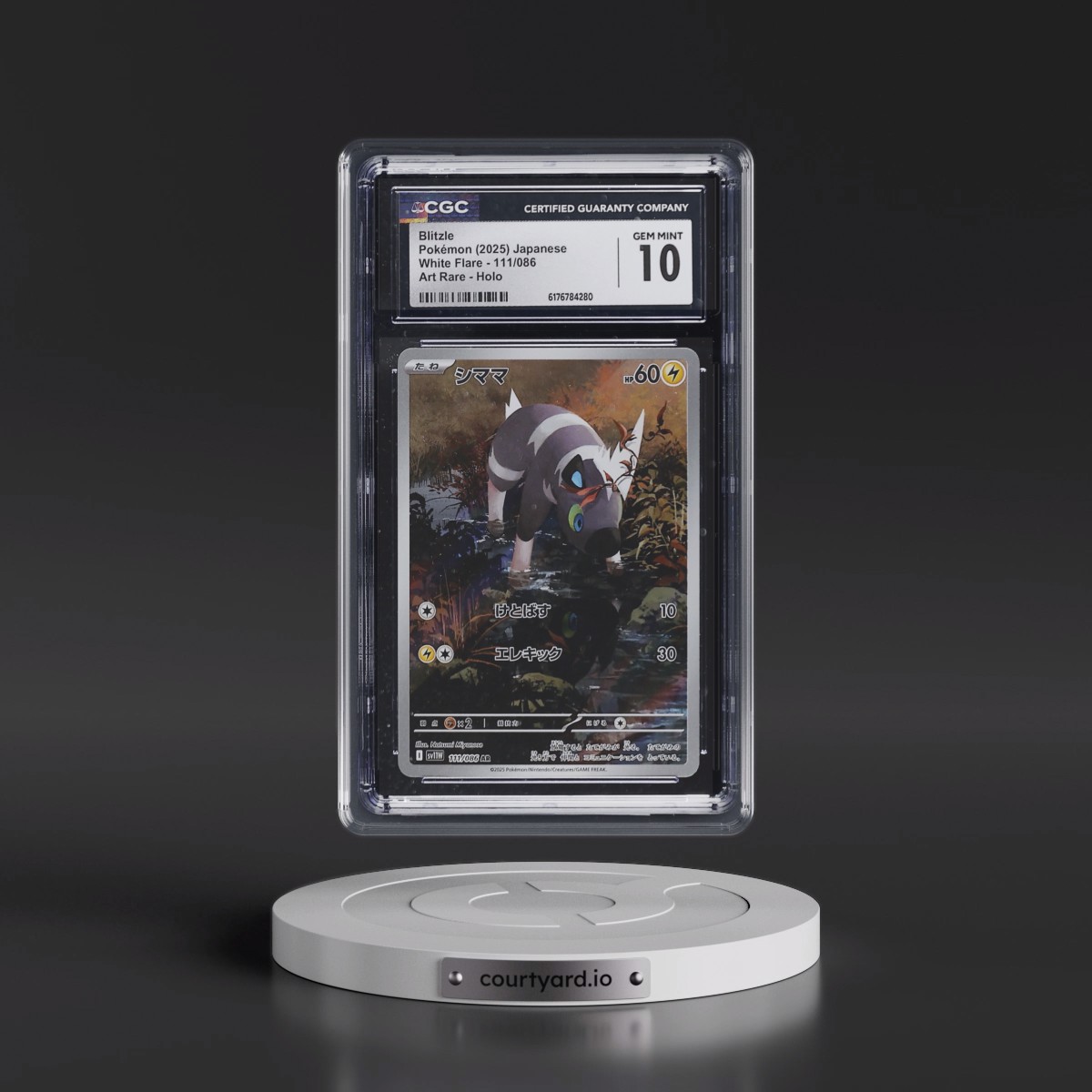 2025 White Flare - sv11W #111/086 Blitzle - Art Rare Holo (CGC 10 GEM MINT)