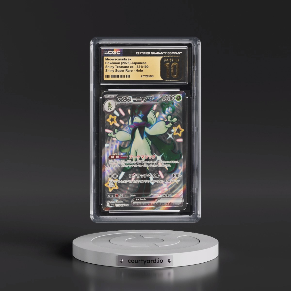 2023 Shiny Treasure ex Meowscarada ex - Shiny Super Rare Holo #321/190 CGC 10