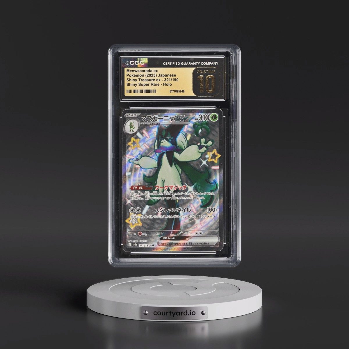 2023 Shiny Treasure ex #321/190 Meowscarada ex - Shiny Super Rare Holo (CGC 10 PRISTINE)